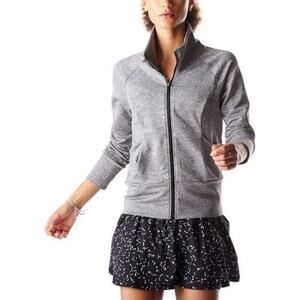 Lucy Activewear Full Potential Lightweight Full Zip Hooded Jacket Gray womens XL